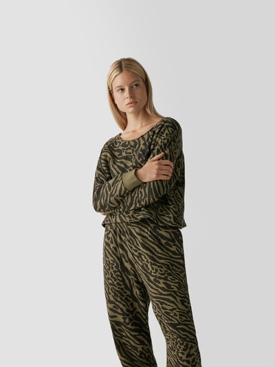 Dundas Sweatshirt mit Animal-Print Olivgrün 4