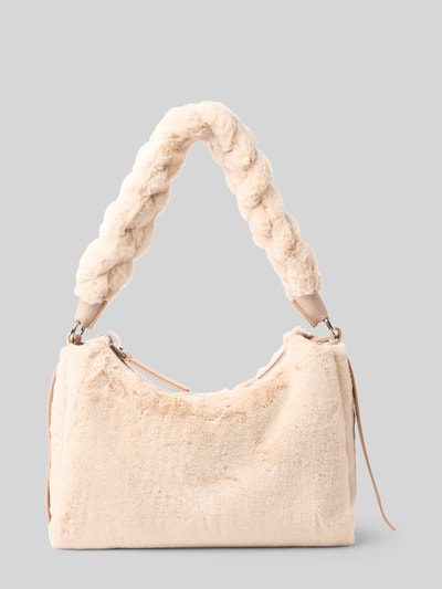 Coccinelle Handtas met draagband in gevlochten look, model 'Boheme' Zand - 2