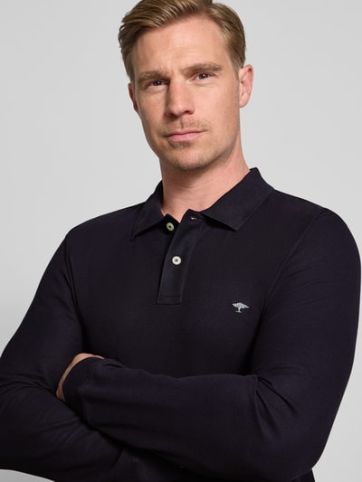 Fynch-Hatton Regular fit poloshirt met logostitching Marineblauw - 3