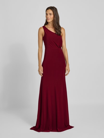 TROYDEN COLLECTION Avondjurk met one shoulder-band Bordeaux - 4