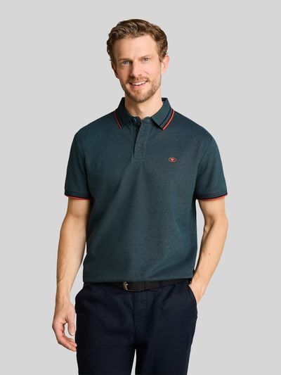 Tom Tailor Koszulka polo z czystej bawełny o kroju regular fit Morski 4