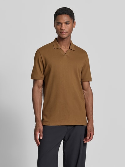 s.Oliver RED LABEL Regular Fit Poloshirt aus Baumwoll-Mix Schoko 4