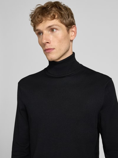ONLY & SONS Regular fit coltrui van viscosemix, model 'WYLER' Zwart - 3