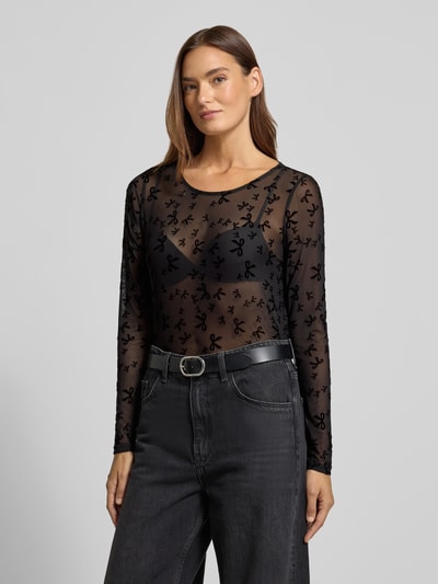 FREE/QUENT Longsleeve mit Rundhalsausschnitt Modell 'ISKA' Black 4