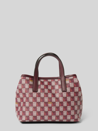 Guess Tote Bag mit Label-Applikation Bordeaux 4