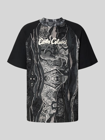 CARLO COLUCCI T-Shirt mit Label-Stitching Black 2