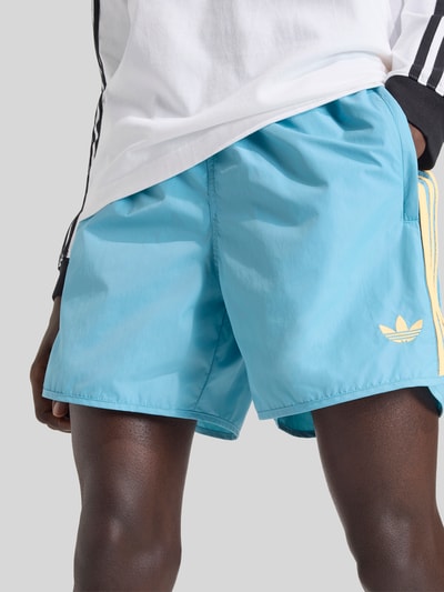 adidas Originals Regular Fit Trainingsshorts mit Logo Stitching Tuerkis 3