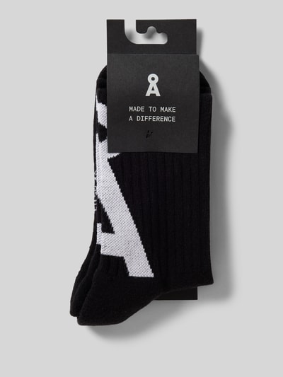 Armedangels Socken mit Label-Print Modell 'SAAMUS' Black 3