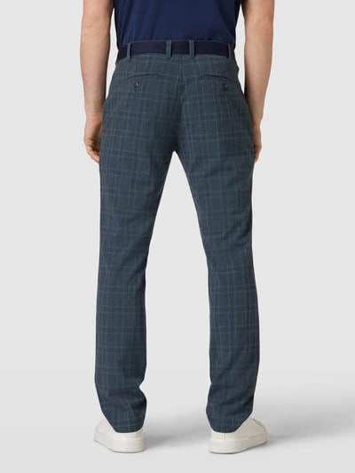 MCNEAL Slim fit broek met glencheck-motief Bleu - 5