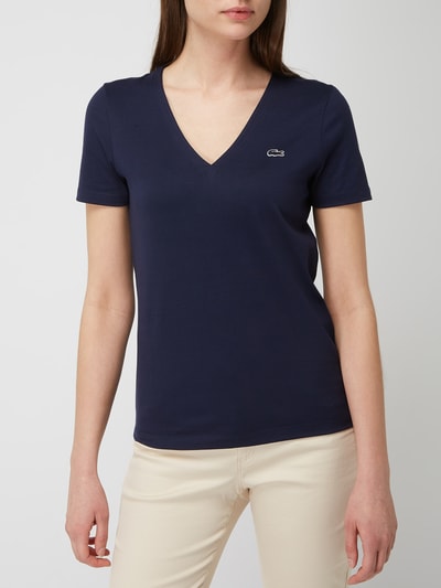 Lacoste T-Shirt mit Logo-Applikation  Marine 4