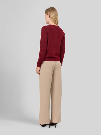 Soyaconcept Cardigan mit kontrastierenden Knöpfen Bordeaux 4