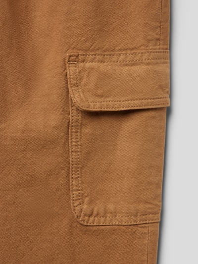 Calvin Klein Jeans Spodnie cargo z naszywką z logo model ‘BARREL’ Camel 2