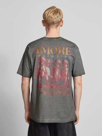 Vertere T-Shirt mit Label-Print Modell 'AMORE' Anthrazit 5