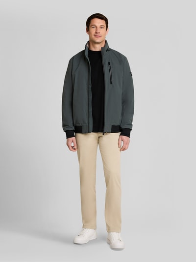 Tom Tailor Regular Fit Blouson aus wasserdichtem Stoff Oliv 1