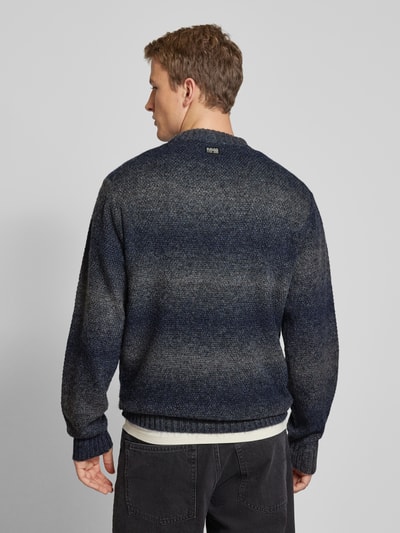 G-Star Raw Strickpullover aus Viskose mit Label-Stitching Modell 'Gradient' Mittelgrau 5