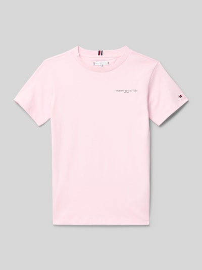 Tommy Hilfiger Teens T-shirt met labelprint Roze - 1