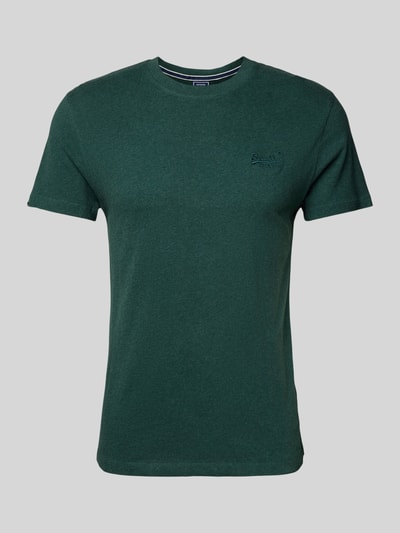 Superdry T-shirt met labelstitching Olijfgroen - 2