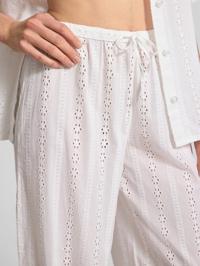 Review Stoffen broek met elastische band Wit - 3