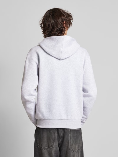 REVIEW Essentials hoodie met ritssluiting en logo  Lichtgrijs gemêleerd - 5