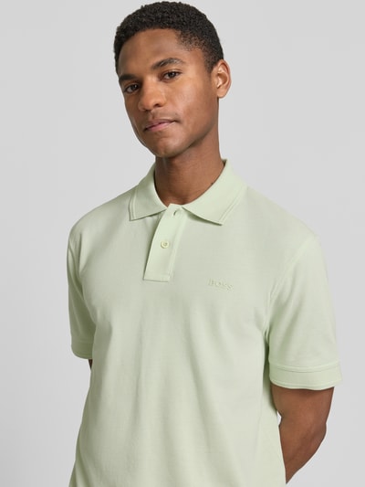 BOSS Orange Koszulka polo o kroju regular fit z czystej bawełny model 'PRIME' Limonkowy 3