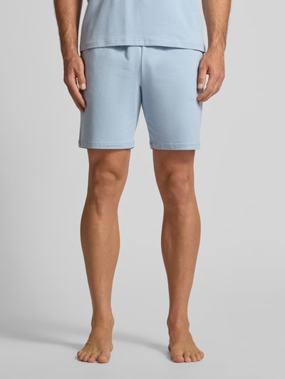 BOSS Regular Fit Sweatshorts aus Baumwoll-Elasthan-Mix  Hellblau 4