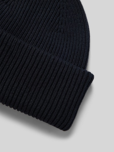 Profuomo Beanie mit breitem Umschlag Marine 2