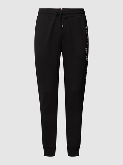 Tommy Hilfiger Sweatpants met labelstitching, model 'BRANDED' Zwart - 2