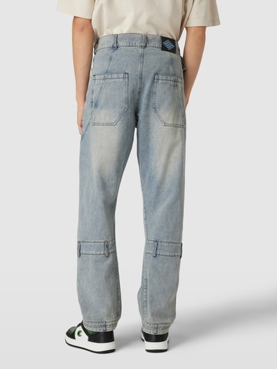 Divention Straight leg jeans met siernaden, model 'SVERIGE' Lichtblauw - 5