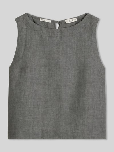 Marc O'Polo Top bluzkowy o kroju regular fit z czystego lnu Średnioszary melanż 2