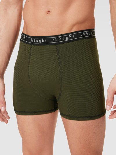 Thought Boxershort met streepmotief, model 'Michael Bamboo' Kaki - 3