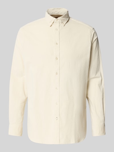 Christian Berg Men Freizeithemd mit Knopfleiste Offwhite 2