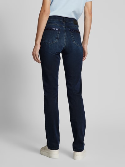 Angels Regular fit jeans met steekzakken, model 'Cici Plate' Donkerblauw - 5