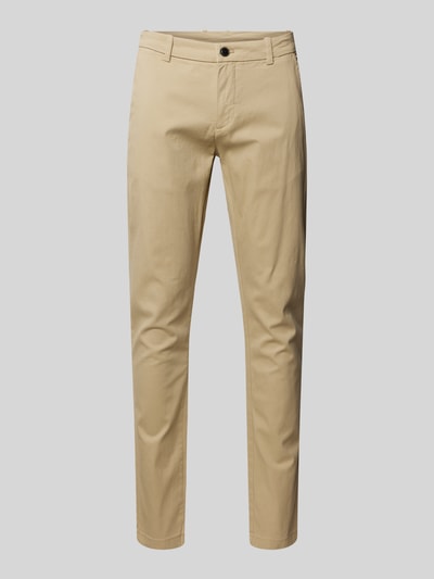 Lindbergh Slim Fit Chino mit Gesäßtaschen Sand 2