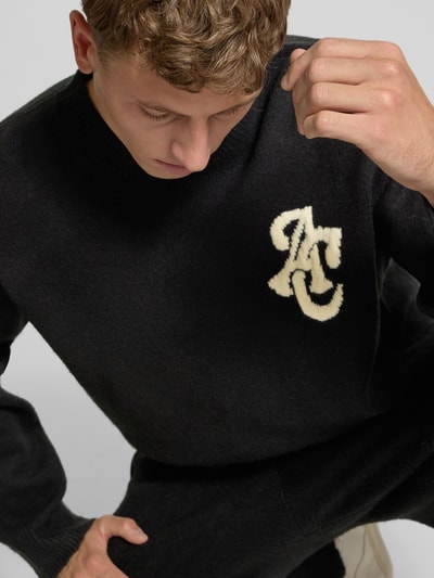 ANOTHER COTTON LAB Strickpullover mit Label-Detail Black 3