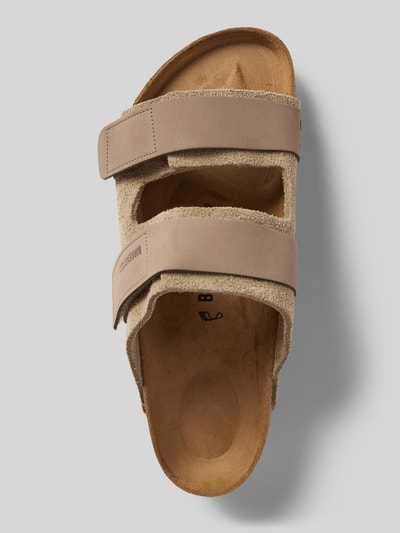 Birkenstock Klapki z zapięciem na rzepy model ‘Uji’ Szarobrązowy 3