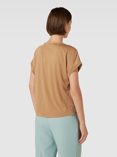 Luisa Cerano Blusenshirt mit fixierten Ärmelaufschlägen Camel 5