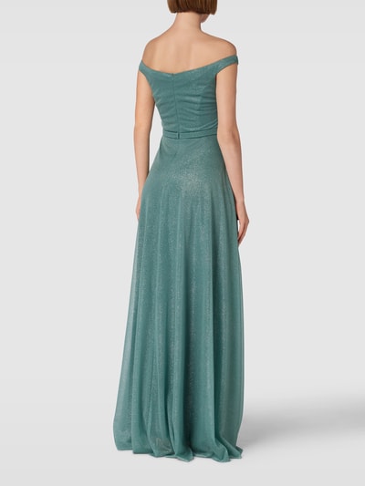 TROYDEN COLLECTION Abendkleid mit V-Ausschnitt Petrol 5