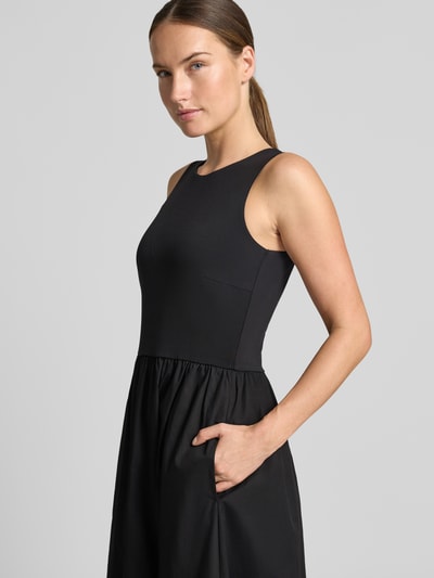 Oui Maxikleid mit Rundhalsausschnitt Black 3