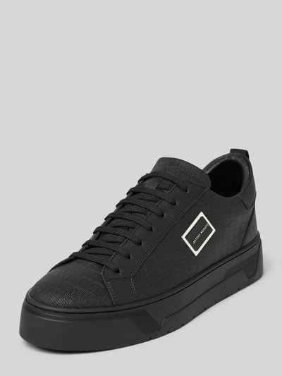 Antony Morato Sneaker aus Leder mit Label-Patch Modell 'METAL BOLD ANIMAL' Black 1