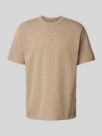 Nike T-Shirt mit Label-Stitching Beige 2
