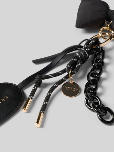 Seidenfelt Schüsselanhänger Modell 'PUFFY BOW' Black 2