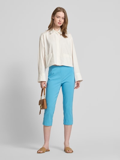 STEHMANN Capribroek van viscosemix met haakjessluiting, model 'INA' Lichtblauw - 1