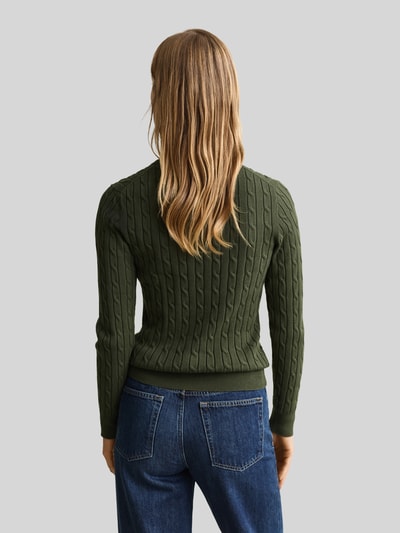 GANT Pullover mit Logo-Stitching Dunkelgruen 5
