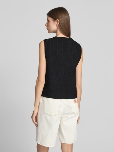 Copenhagen Muse Gilet met vetersluiting, model 'FIONA' Zwart - 5