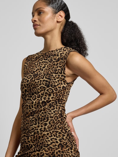 LOLLYS LAUNDRY Długa sukienka z okrągłym dekoltem Jasnobrązowy 3