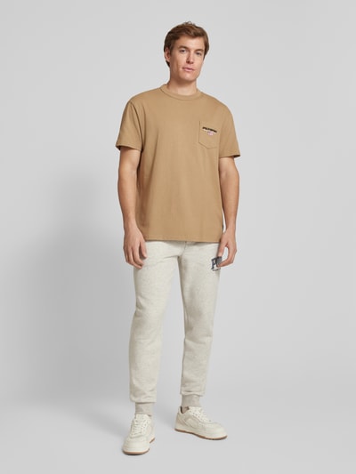 Polo Sport T-Shirt mit Label-Stitching Khaki 1