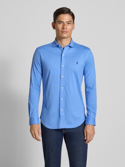 Polo Ralph Lauren Koszula casualowa o kroju regular fit z wyhaftowanym logo model ‘Estate’ Niebieski 4