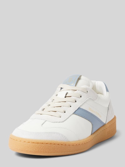 Marc O'Polo Low Top Sneaker aus edlem Rindleder Weiss 1