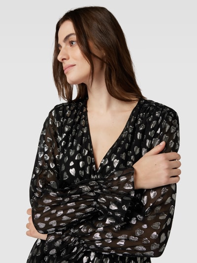 THE KOOPLES Blouseshirt met all-over motief Zwart - 3