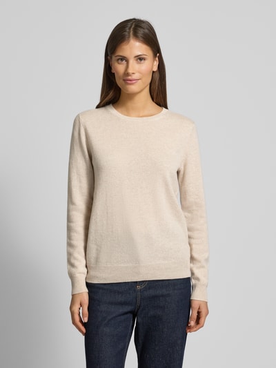 (The Mercer) N.Y. Strickpullover mit gerippten Abschlüssen Sand Melange 4